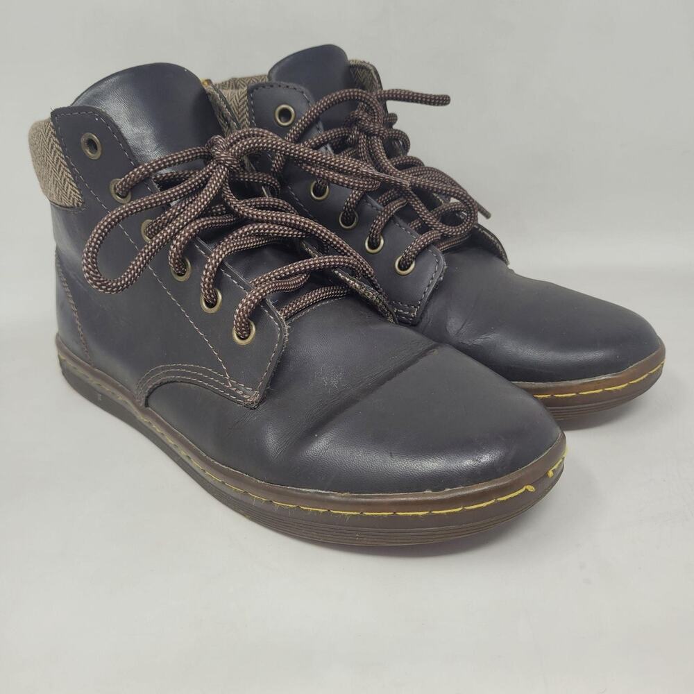 Dr.‎ Doc Martens Boots 8 Maelly Brown Leather Lace Up Air Wair Booties Ankle